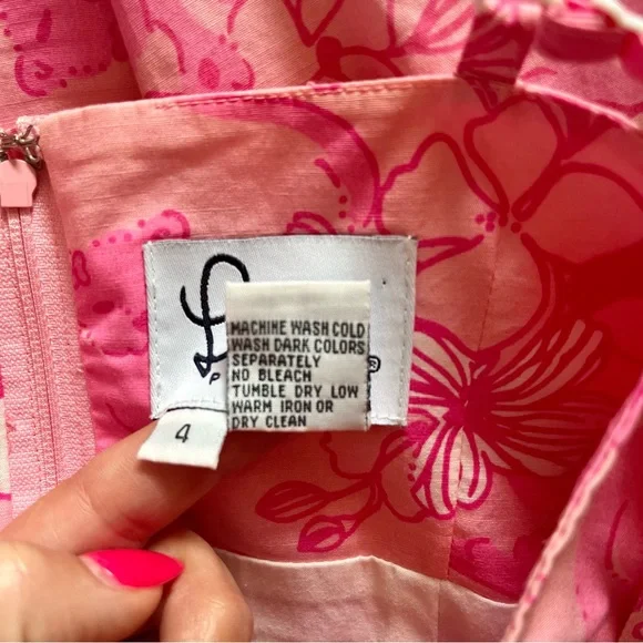 Lilly Pulitzer Pink Panther Dress Y2K Size 4 - Picture 9 of 10